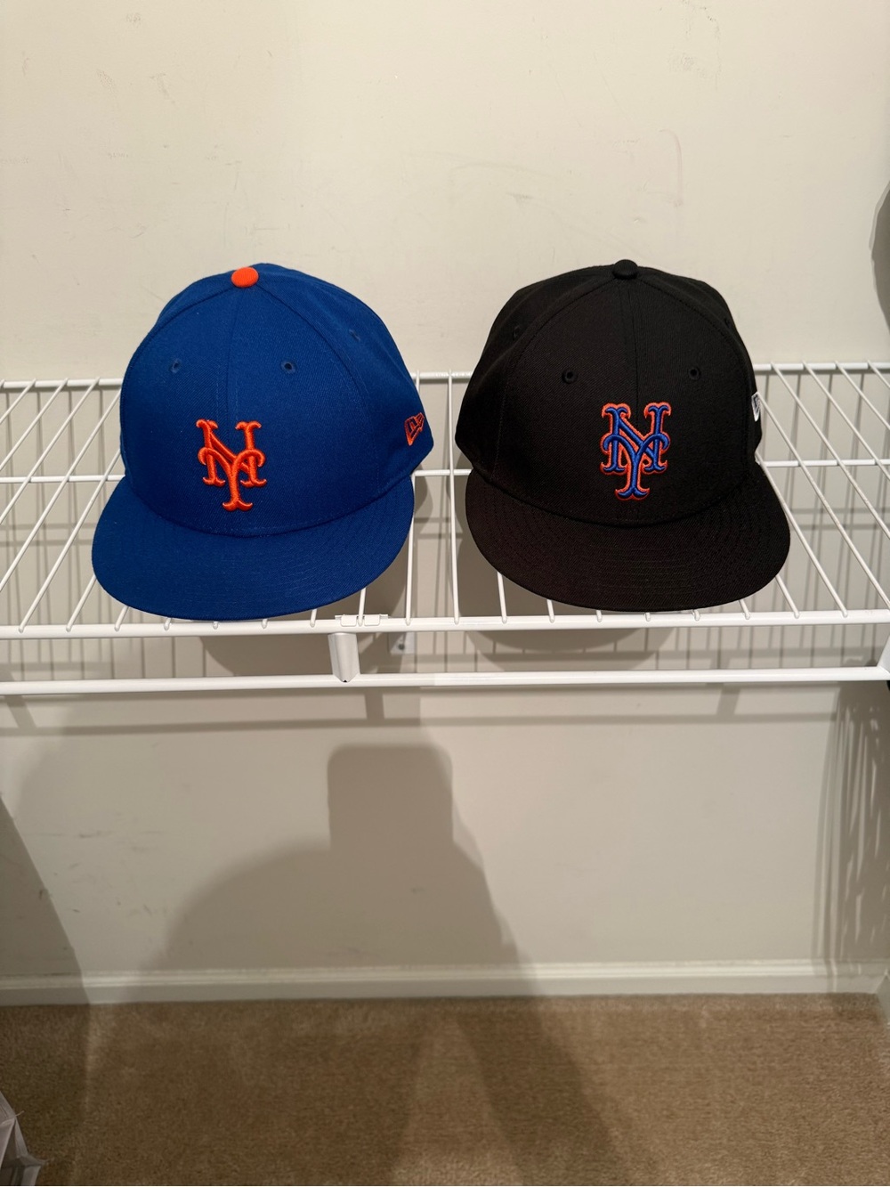Lot of 2 - New York Mets New Era Low Profile Hats 7 1/4